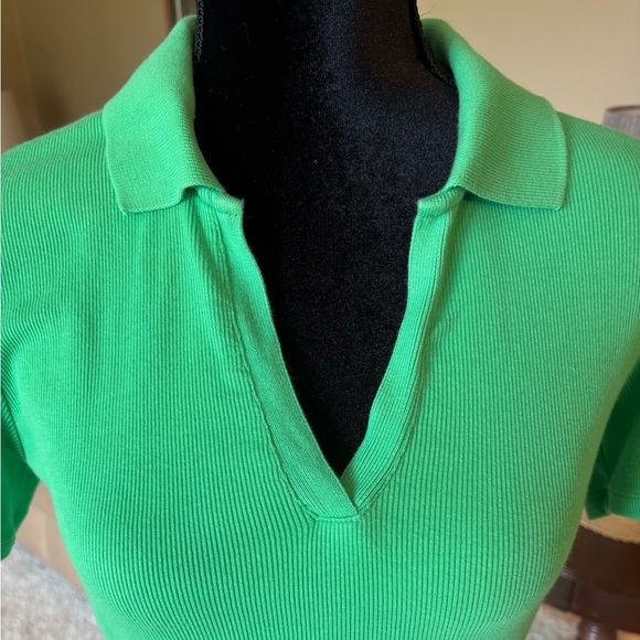 Zara Green Polo Collar Dress - Picture 2 of 5